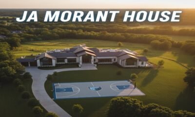 Ja Morant house luxury mansion exterior at sunset