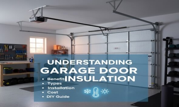 garage door insulation panels installed in a home garage