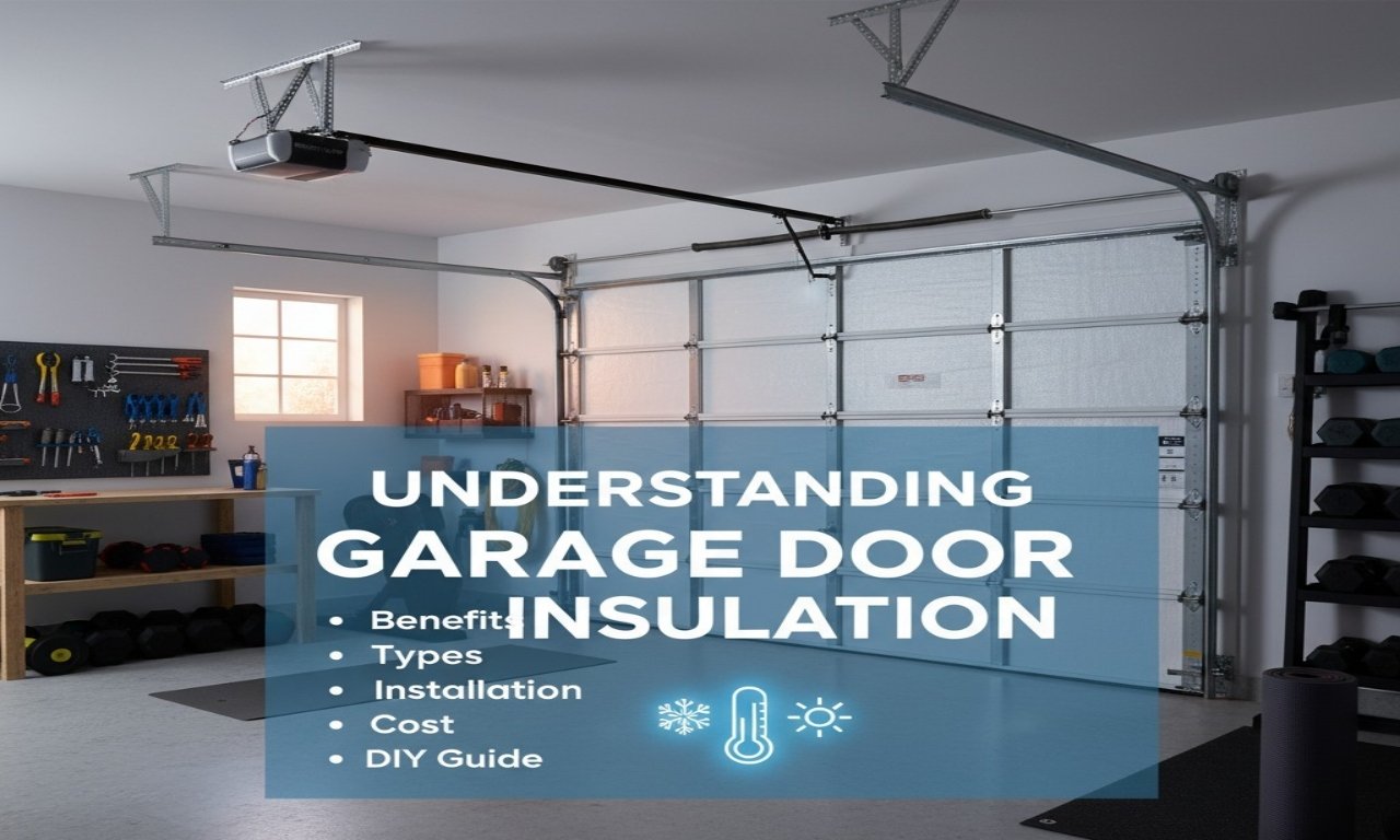 garage door insulation panels installed in a home garage