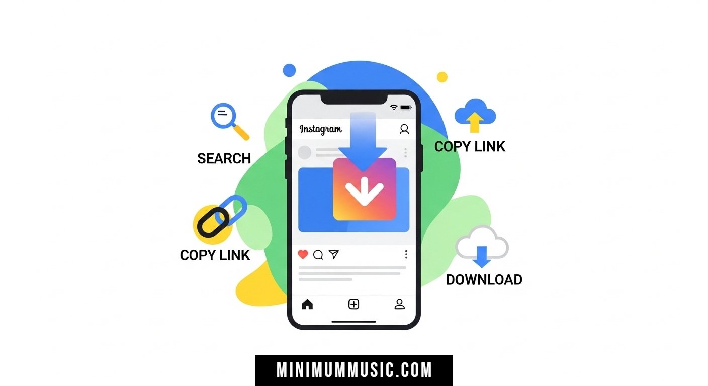 Instagram video download guide illustration