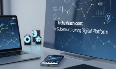 illustration representing techsslaash com technology and digital innovation