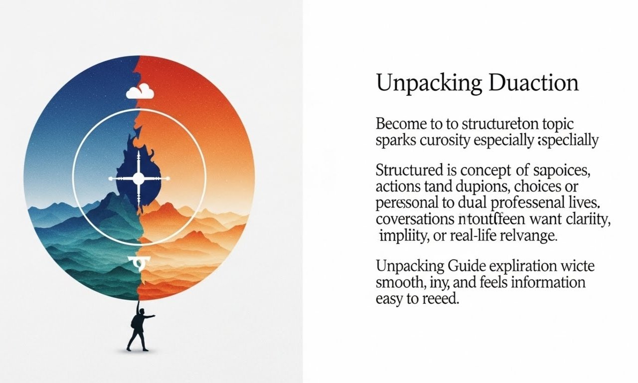 Unpacking Duaction concept illustrated with layered ideas and simple explanations