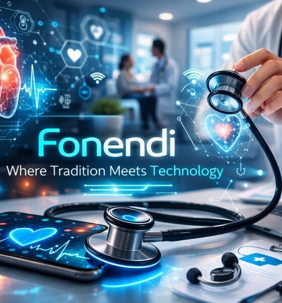 Fonendi digital stethoscope capturing heart and lung sounds in modern healthcare setting