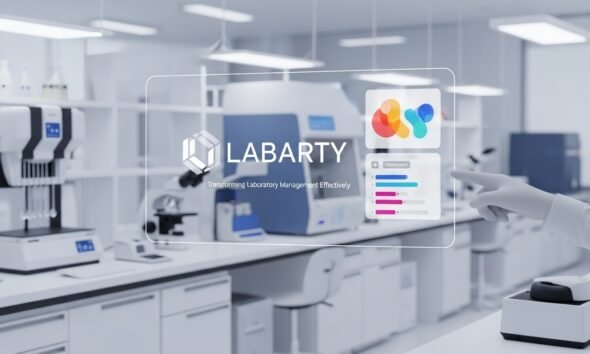 Labarty dashboard showing lab management tools and real-time data tracking for scientists and lab administrators
