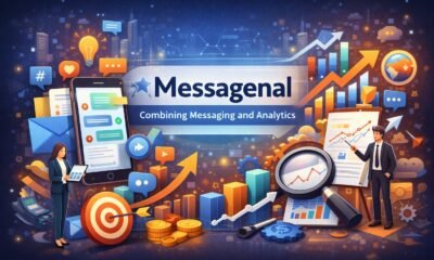 Messagenal concept illustrating messaging combined with data analytics for clearer and smarter communication in business and personal use