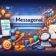 Messagenal concept illustrating messaging combined with data analytics for clearer and smarter communication in business and personal use